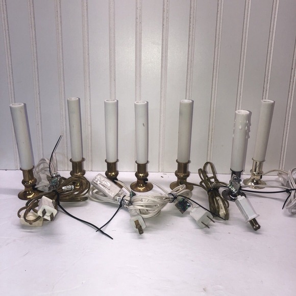 Vintage Candle Stick Christmas Candleholder Candelabra 1980sLot 7 Tested/Works - Picture 1 of 4